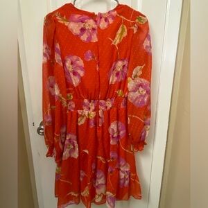 DKNY Size 6 orange floral dress. Wore 1x. Excellent condition.